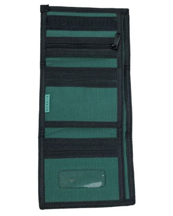 Cartera de triple pliegue Vissla Stoke Supply Wallet color verde jade