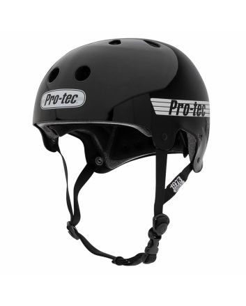 Casco de protección para Skate o BMX Pro-Tec Old School negro brillante para adulto 