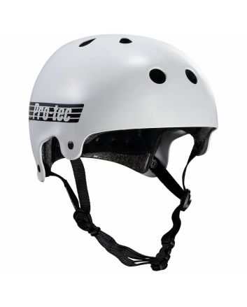 Casco para skate o bmx Pro-Tec Old School Blanco Brillante para adulto