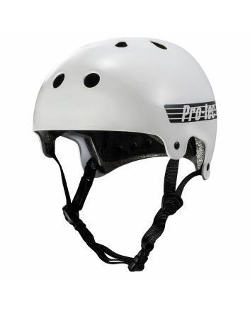 Casco para skate o bmx Pro-Tec Old School Blanco Brillante para adulto