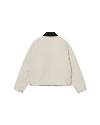 Cazadora Carhartt WIP OG Detroit Jacket para mujer en color beige flor de sal con cuello de pana negra