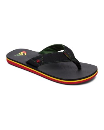 Chanclas Quiksilver Molokai Abyss negras y verdes para hombre