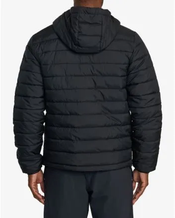 Hombre con Chaqueta acolchada e impermeable con capucha RVCA Packable Puffa Negra 