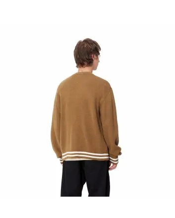 Hombre con cárdigan Carhartt WIP Brown Ducks Marrón y Blanco Cera