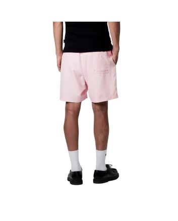 Hombre con Bañador de cintura elástica Carhartt WIP Chase Swim Trunks Rosa Claro con logo dorado 