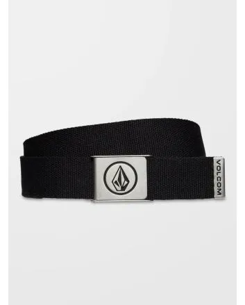 Cinturón de tela Volcom Circle Web Belt negro para hombre