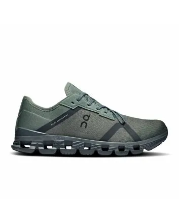 Zapatillas de deporte On Running Cloud X 4AD color verde oliva y gris piedra para hombre
