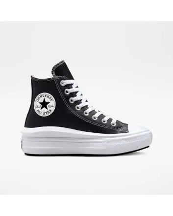 Zapatillas Converse Chuck Taylor All Star Move Platform Foundational Leather High Top Negro-Blanco Unisex