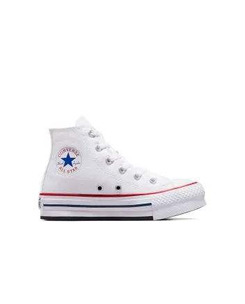 Zapatillas Converse de plataforma Chuck Taylor All Star EVA Lift High Top Blancas para niños de 4 a 7 años