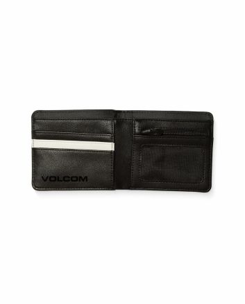 Cartera de cuero sintético Volcom Slim Stone PU Wallet Large negra