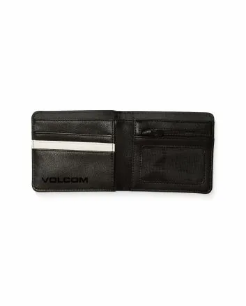 Cartera de cuero sintético Volcom Slim Stone PU Wallet Large negra