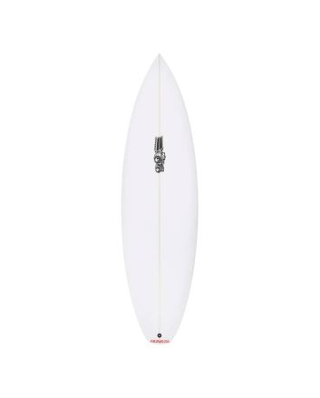 Tabla de Surf JS Monsta PU 5'10 con cola squash sistema FCS II 3-Fin Blanca 27,7 Litros