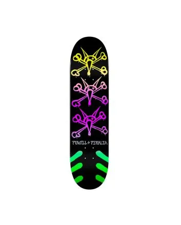 Tabla de skate Powell Peralta Vato rats 7in x 28in Negra con degradado morado - Purple Fade