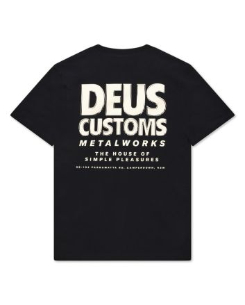 Camiseta de manga corta Deus Chromium Negra para hombre