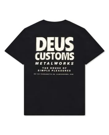 Camiseta de manga corta Deus Chromium Negra para hombre