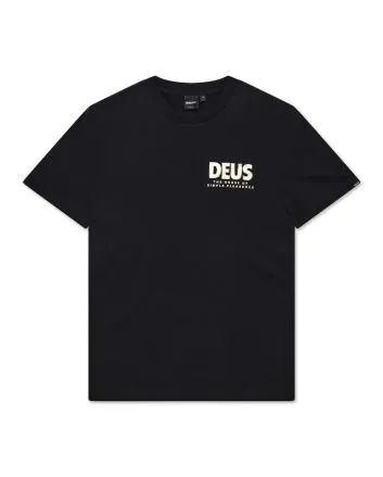 Camiseta de manga corta Deus Chromium Negra para hombre