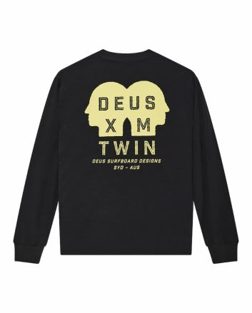 Camiseta de manga larga Deus Ex Machina Twin Negra para hombre