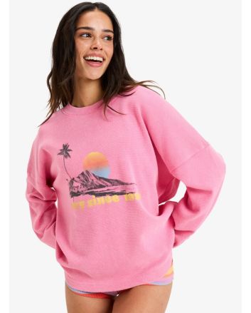 Mujer con jersey Roxy Eastside Midweight Rosa