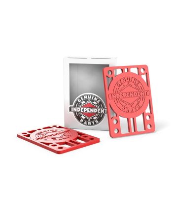 Elevadores para Skate Independent 1/8" Risers Rojos Pack 2 Unidades