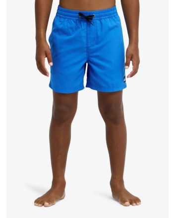 Niño con short de natación Quiksilver Everyday Solid Volley 14 Azul Nebulosa