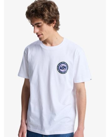Hombre con camiseta Quiksilver EV Duality blanca