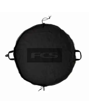 Cambiador FCS Change Mat abierto – alfombrilla negra para cambiarte tras surfear