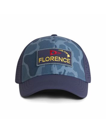 Gorra estilo camionero Florence Marine X Camo Airtex Trucker Azul Camuflaje