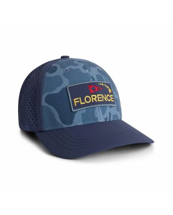 Gorra estilo camionero Florence Marine X Camo Airtex Trucker Azul Camuflaje