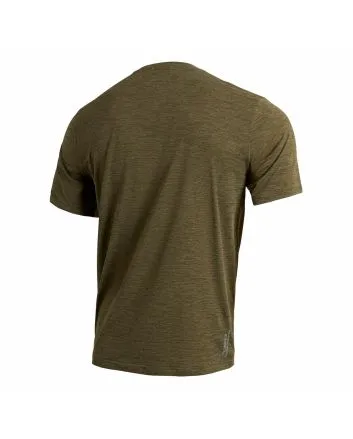 Florence Marine X camiseta Airtex Florence Logo verde oliva jaspeado para hombre