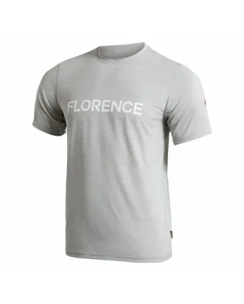 Florence Marine X camiseta técnica Airtex Florence Logo Gris Claro Jaspeado para hombre