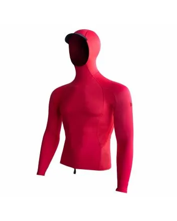 Licra de manga larga con capucha Florence Marine X Hooded Rashguard Roja para hombre