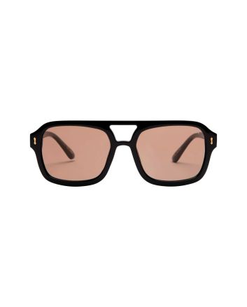 Gafas de sol I-SEA Royal con montura negra y lentes marrones polarizadas para mujer