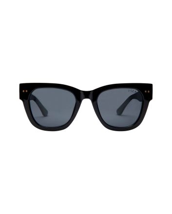 Gafas de sol para mujer I-SEA Andie con montura negra y lentes polarizadas gris oscuro