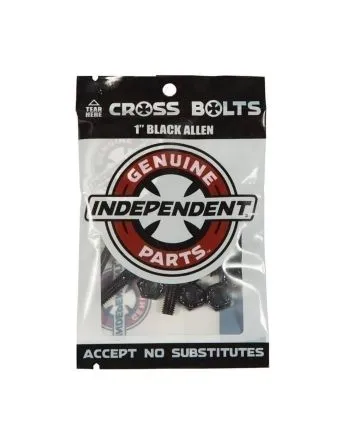 Tornillos para Skate Independent Genuine Parts Allen 1" Black Pack 8