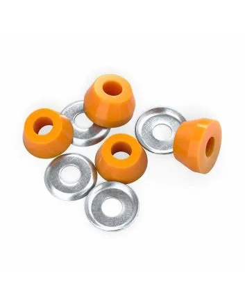 Pack de 4 Gomas para eje de Skate Independent Standard Conical Cushions Medium 90A Naranjas
