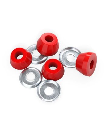 Pack 4 Gomas para eje de Skate Independent Standard Conical Cushions Soft 88A Rojas