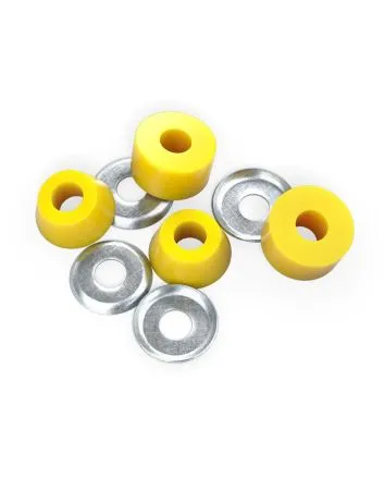 Pack de 4 Gomas para eje de Skate Independent Standard Cylinder Cushions Super Hard 96A Amarillas