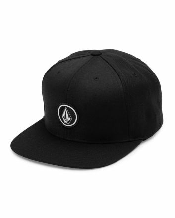 Gorra Volcom Quarter Twill Negra para hombre con logo circular Stone en la parte delantera