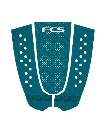 Grip para tabla de surf FCS T-3 Eco Tidal Teal - Tail Pad 3 piezas