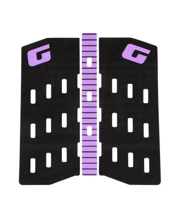 Grip frontal para tabla de surf Gorilla Heritage Kick Mid Deck Haze Front Pad 3 piezas negro y violeta