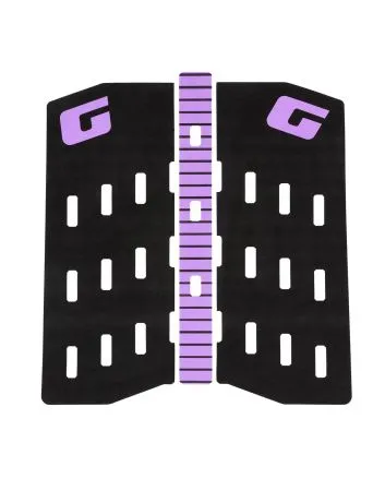 Grip frontal para tabla de surf Gorilla Heritage Kick Mid Deck Haze Front Pad 3 piezas negro y violeta