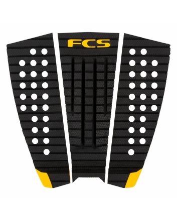 Grip para tabla de surf FCS Julian Wilson Treadlite Traction Gris y Mango Tail Pad 3 piezas