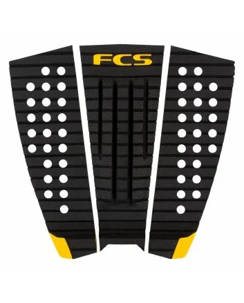 Grip para tabla de surf FCS Julian Wilson Treadlite Traction Gris y Mango Tail Pad 3 piezas