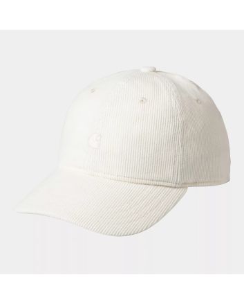 Gorra de pana Carhartt WIP Harlem Cap color blanco cera Unisex