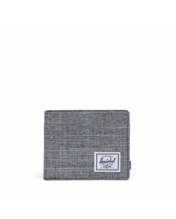 Cartera Herschel Roy Wallet Coin gris jaspeado cerrada 