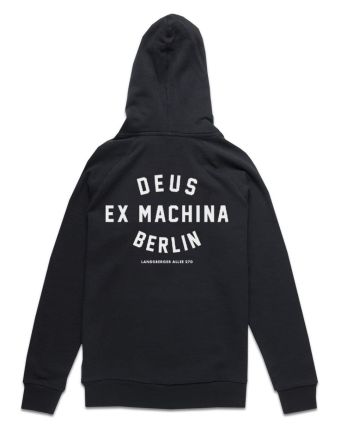 Sudadera con capucha Deus Ex Machina Berlin Address Negra para hombre