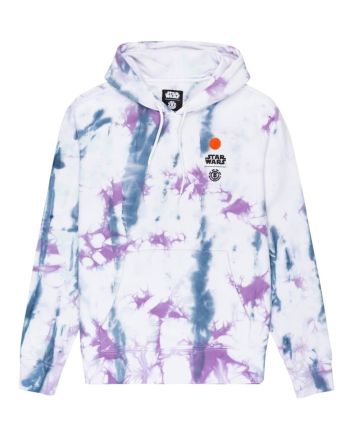 Sudadera con capucha Element x Star Wars Collection Yoda blanca con estampado Tie Dye Unisex
