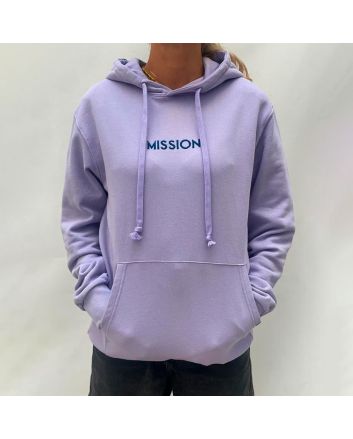 Sudadera con capucha Mission Basic Hoodie Logo Bordado lavanda Unisex