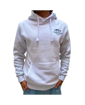 Hombre con Sudadera de capucha Mission Logo Atún Blanca Unisex 