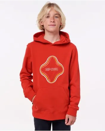 Niño con sudadera de capucha Rip Curl Surf Revival roja